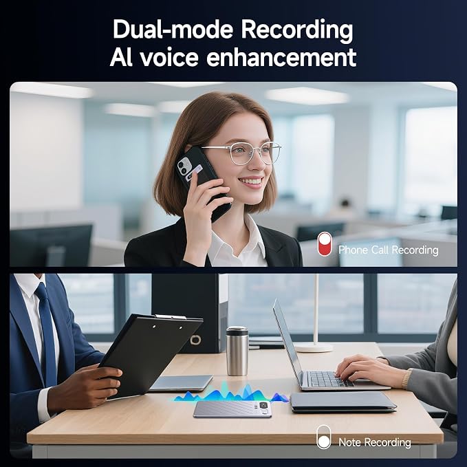 LOBKIN Ai Voice Recorder with Transcribe & Summarize, Note Voice Recorder - Image 5