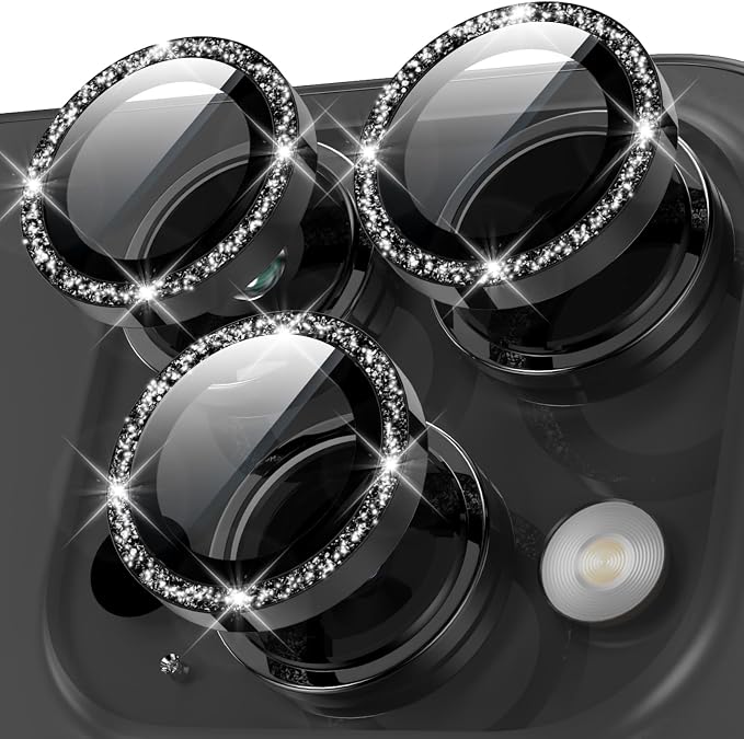 YWXTW Designed for iPhone 15 Pro/iPhone 15 Pro Max Camera Lens Protector Bling by YWXTW