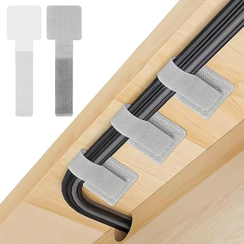 40 PCS Hook and Loop Cable Ties, Self-Adhesive Hook and Loop Cable Straps by Unknown