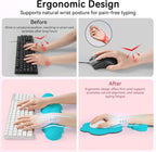 Cloud Wrist Rest for Computer Keyboard, 4-in-1 Memory Foam Leather Cloud - Image 4