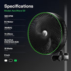 VIVOSUN AeroWave E9 Grow Tent Fan 9”, EC Motor, WiFi-Controllable, US Patented - Image 7