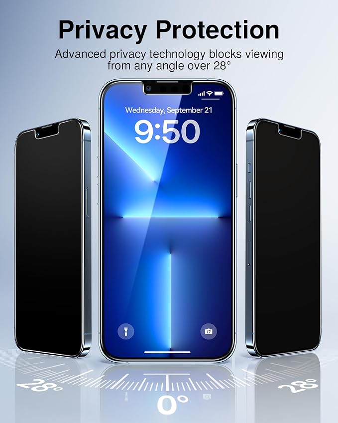 SMARTDEVIL 2 Pack for iPhone 13 Pro Max Privacy Screen Protector, Military - Image 3