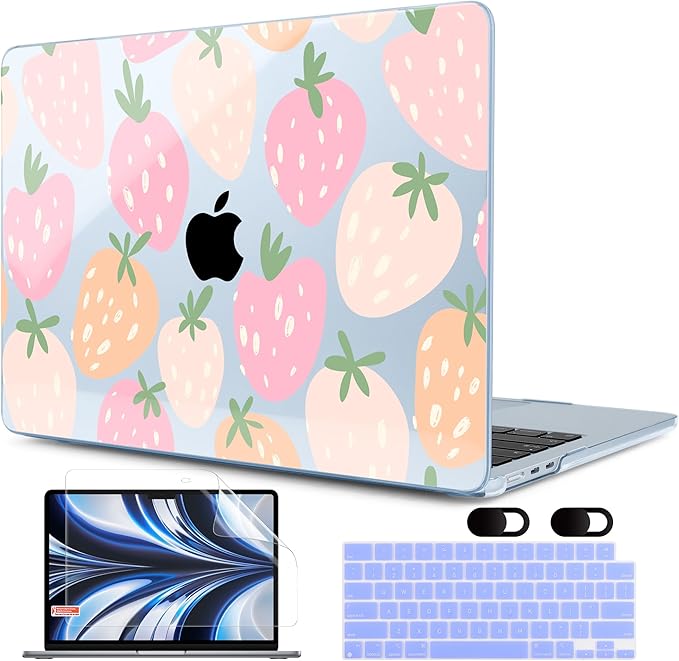 MEEgoodo Case for MacBook Air M4/M3/M2 13.6 inch 2025 2024 2022, Fit Model by MEEgoodo