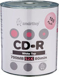 Smartbuy 100-disc 700mb/80min 52x CD-R White Top Blank Data Recordable Media by Smartbuy