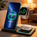 3-in-1 Foldable Wireless Charger - 15W Fast Wireless Charger by DHBY