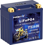 YTX14-BS Lithium Motorcycle Battery, ATV Battery 12V 8AH 600CCA Compatible by Forgetyo