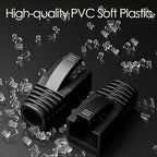 100Pack RJ45 Boot Cover, Cat5 Cat6 Cat6A Ethernet Network Cable Strain Relief - Image 3