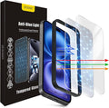 Screen Protector for iPhone 16&15, 3RD Colorless Anti-Blue Light Tempered Glass by JESOHO