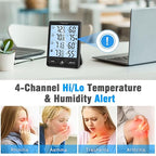 Geevon Indoor Outdoor Thermometer Wireless 3 Remote Sensors, 5-Inch Display - Image 7