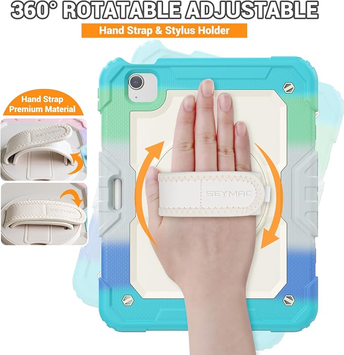 SEYMAC for iPad Air 5th/ 4th Generation Case 10.9", Full-Body Shockproof - Image 3