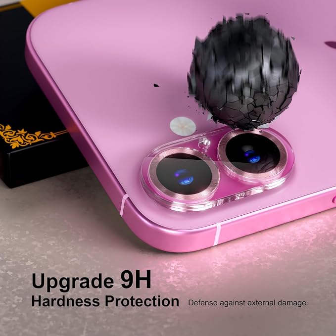 beuxece for 6 Pack iPhone 16 / iPhone 16 Plus Camera Lens Protector 9H Tempered - Image 3