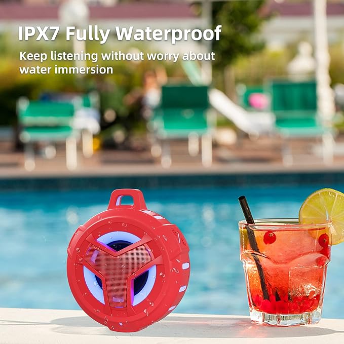 EBODA Bluetooth Shower Speaker, Waterproof Portable Speakers IPX7 Floating - Image 3