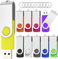 Flash Drives 8GB 10 Pack, Wooolken USB 2.0 Thumb Drives by WOOOLKEN