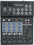 Rockville ROCKMIX 8 Channel Mixer, USB Recording Interface, Compressor by Rockville