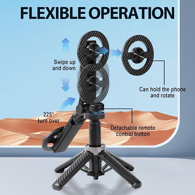 4-in-1 Multifunctional Magnetic Selfie Stick, Portable Pocket Size Selfie Stick - Image 5