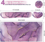 Large Keyboard Mouse Pad Set, Extended Mouse Pad+Keyboard Wrist Rest Support - Image 2