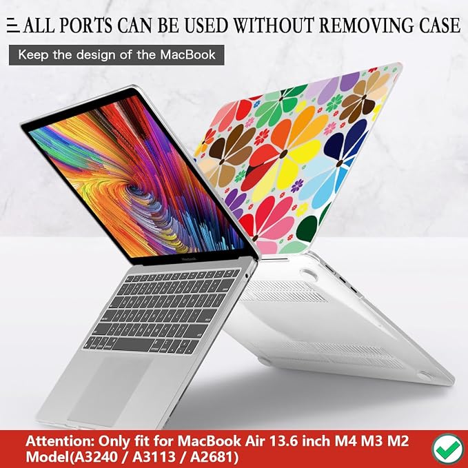 CISSOOK Compatible with MacBook Air 13.6 inch Case 2025 2024 2023 2022 Release - Image 4
