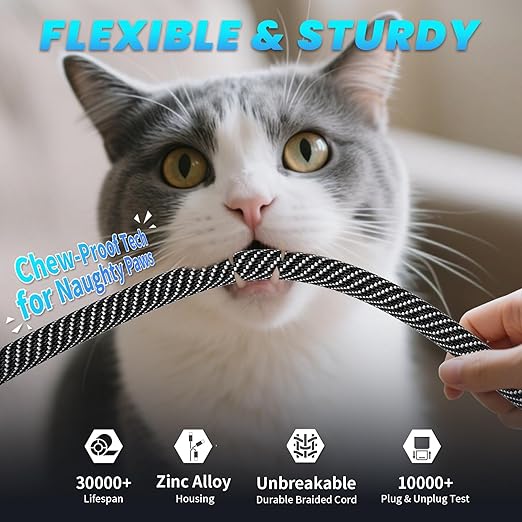 Travel Essentials 240W USB C Cable, 4 in 1 Charging Cable Fast Charging Cords - Image 2