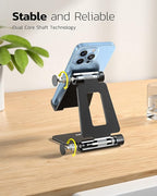 Nulaxy Dual Folding Cell Phone Stand, Fully Adjustable Foldable Desktop Phone - Image 5