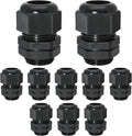 10 Pcs 3/4" NPT Nylon Cable Glands, IP68 Waterproof Adjustable Cord Grip Cable by Bonsicoky