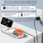 3 in 1 Wireless Charger for iPhone, Foldable Charging Station for Magsafe for - Image 3