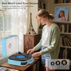 VINYLS LINK Vinyl Record Player 3 Speed ​​Bluetooth Turntable Belt Drive LP - Image 4