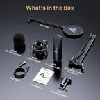 USB Microphone, MAONO 192KHZ/24Bit Plug & Play PC Computer Podcast Condenser - Image 9