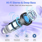 Wireless Earbuds, 2025 Bluetooth 5.4 Headphones Sport, 50H Stereo Wireless - Image 3