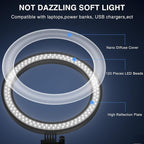 Desk Ring Light with Stand, 10.5'' Selfie Phone Light - Image 8
