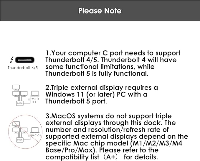 WAVLINK Thunderbolt 5 Docking Station, 12-in-1 Thunderbolt 5 Dock - Image 5
