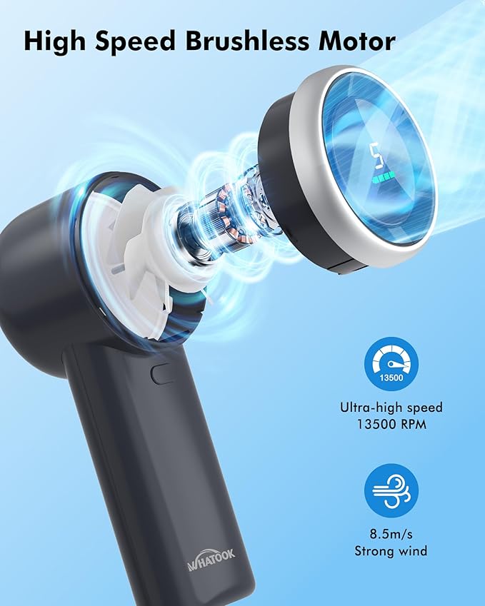 WHATOOK Portable Mini Fan: High Speed Cooling Fan, 10 Hours Battery Life - Image 2