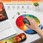 Mouse Pad with Wrist Rest Cute Black Cat Set, Qomolama 3-in-1 Wrist Support - Image 5