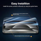 NEW'C 3 Pack Designed for iPhone 15 Pro Screen Protector, Enhanced Tempered - Image 3