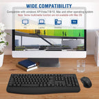 Wireless Keyboard and Mouse Combo, EDJO 2.4G Full-Sized Ergonomic Computer - Image 7