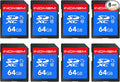 INDMEM SD Card 64GB 8-Pack, Class 10 64GB High Speed up to 90M/S Full HD Video by READYXIO