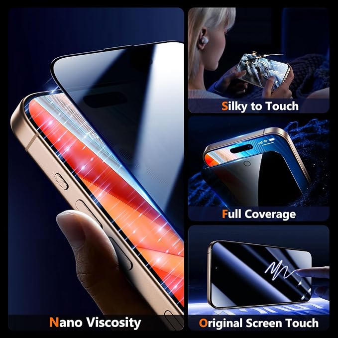 UniqueMe for iPhone 16 Pro Privacy Screen Protector - Image 7