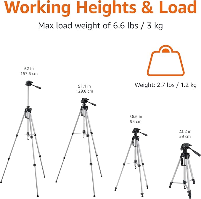 Amazon Basics 60 inch Lightweight Tripod - Image 4