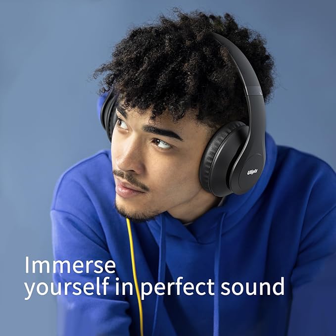 Uliptz Wireless Bluetooth Headphones, 65H Playtime, 6 EQ Sound Modes, HiFi - Image 5