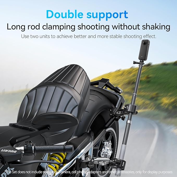 Duall Ball Clamp Mount for Stick Pole Mounting on Bike Bicycle Motorcycle - Image 4