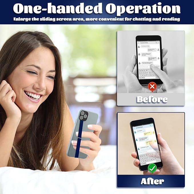 TEAMOLA 3pcs Silicone Phone Grip Holder Strap - Image 5