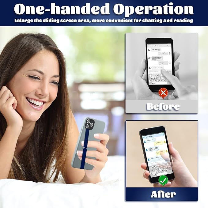 TEAMOLA 3pcs Silicone Phone Grip Holder Strap - Image 5