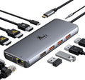 LIONWEI Laptop Docking Station Dual Monitor, 11-in-1 to 4K HDMI, Gigabit by LIONWEI