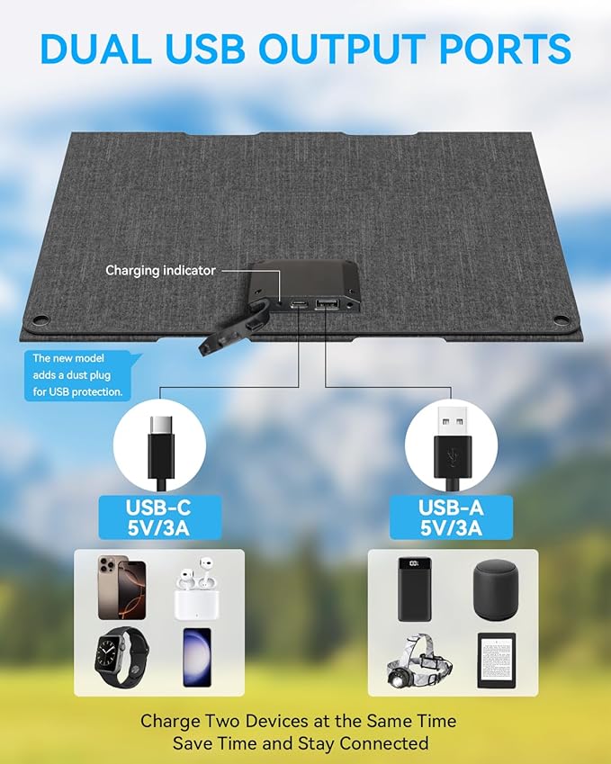 Ecosonique 30W Portable Solar Charger Foldable Solar Panels - Image 2