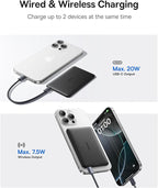 Baseus Picogo Power Bank, 0.3" Ultra Slim 5000mAh MagSafe Portable Charger - Image 5