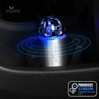 Car Air Purifier 3in1 Premium Stainless Steel Air Filter Ionizer w/Dual USB - Image 8