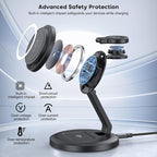 3 in 1 Foldable Wireless Charger iPhone Charging Station, - Image 4