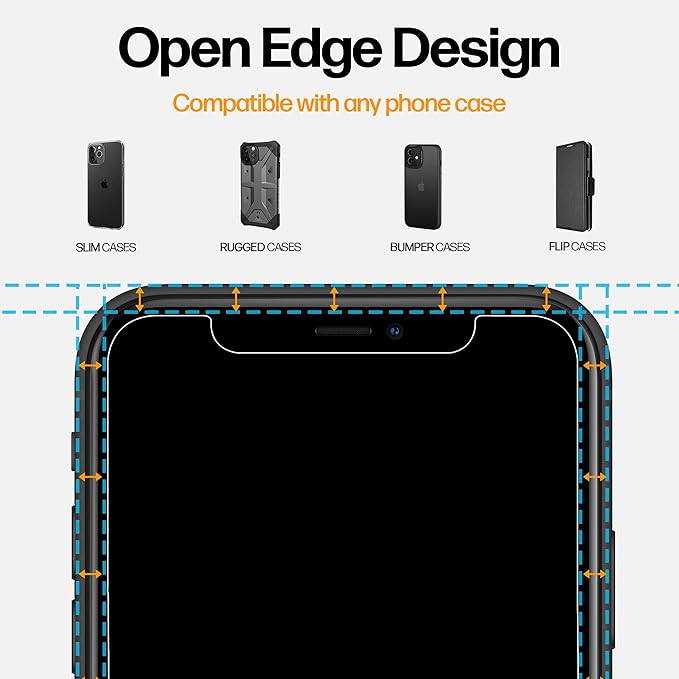 Power Theory Designed for iPhone X, iPhone Xs Privacy Screen Protector Tempered - Image 4