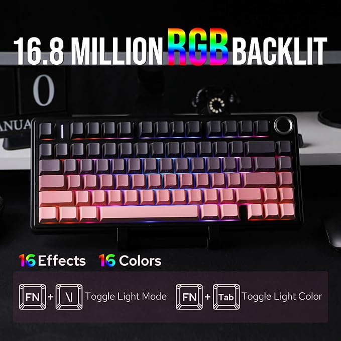 EPOMAKER X Aula F75 75% Wireless Gaming Keyboard, BT/2.4GHz/USB-C, Hot - Image 5