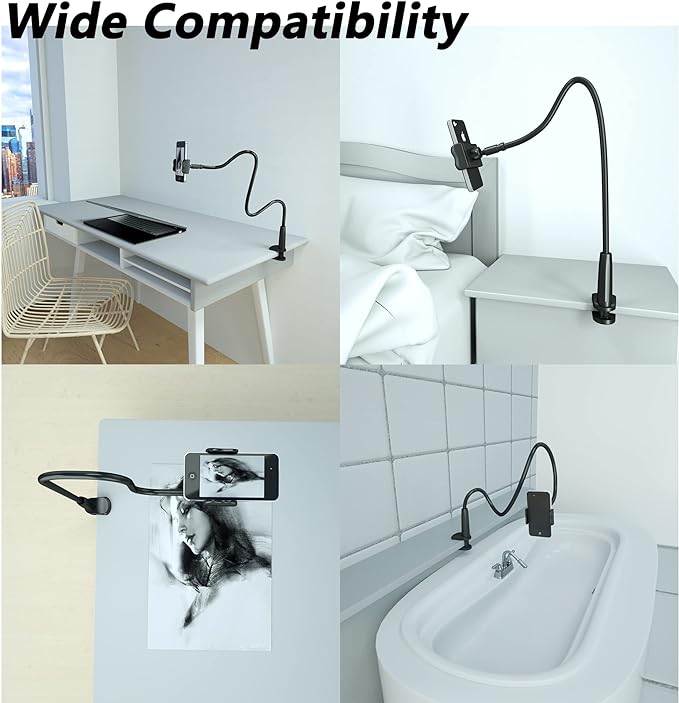Cell Phone Clip Bed Stand Holder, - Image 7