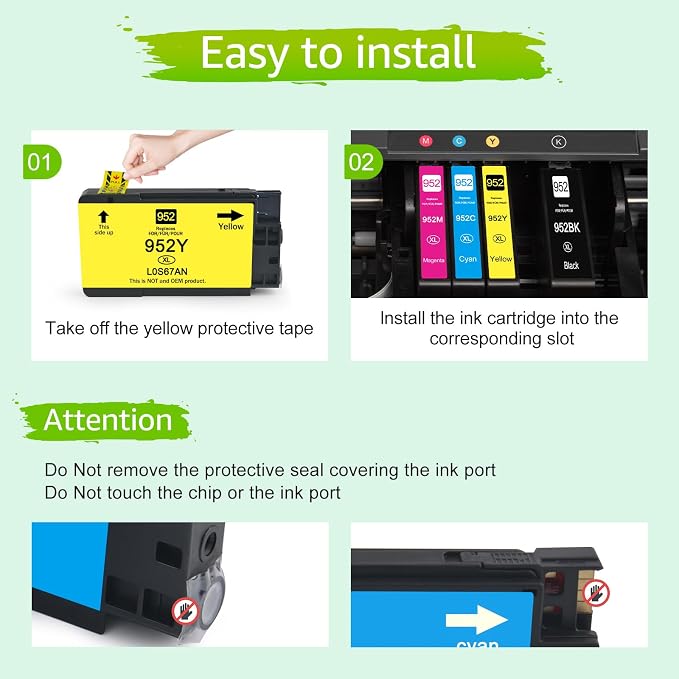 Upgraded 952xl Ink Cartridges Combo Pack Replacement - Image 6